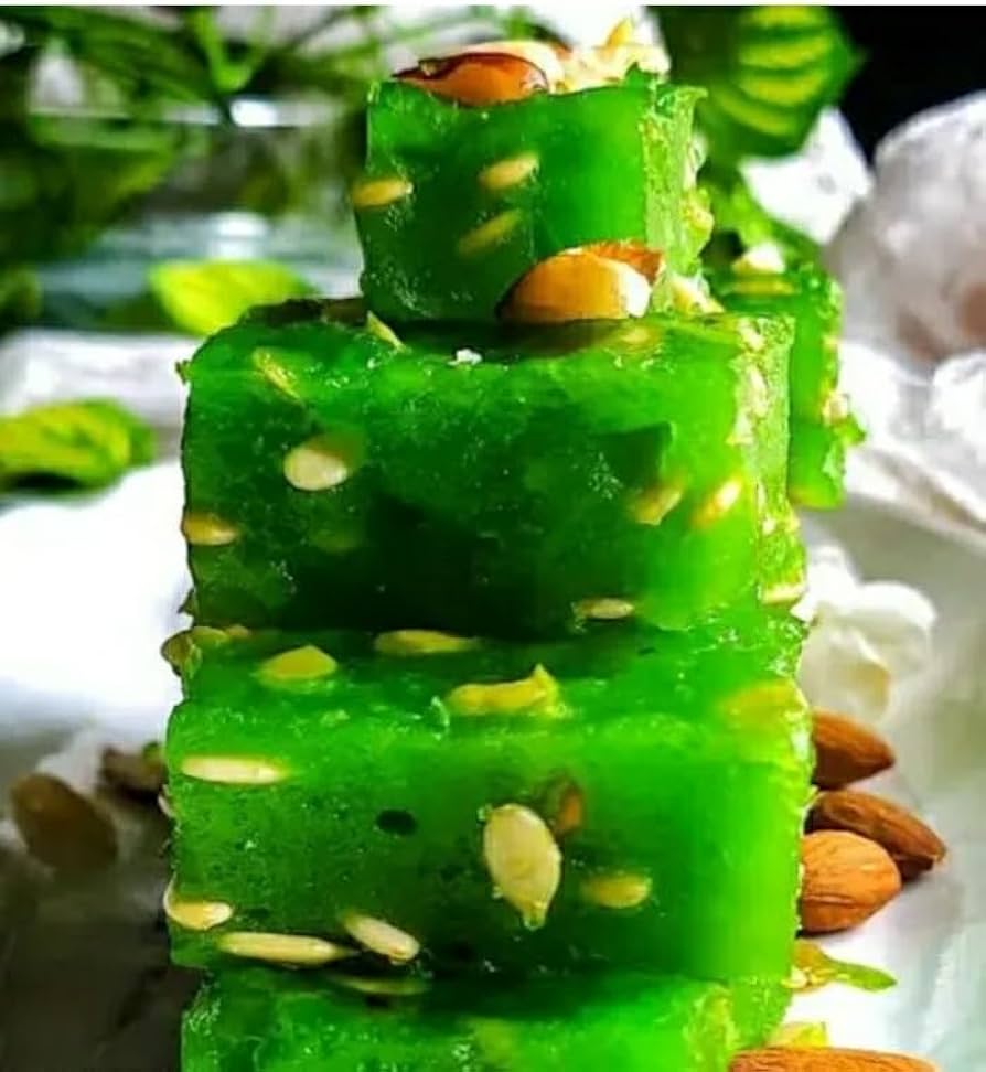 Kerala Green Halwa 1kg | Made with Pure Coconut Oil | Traditional Kozhikode Sweet | Soft & Chewy South Indian Dessert