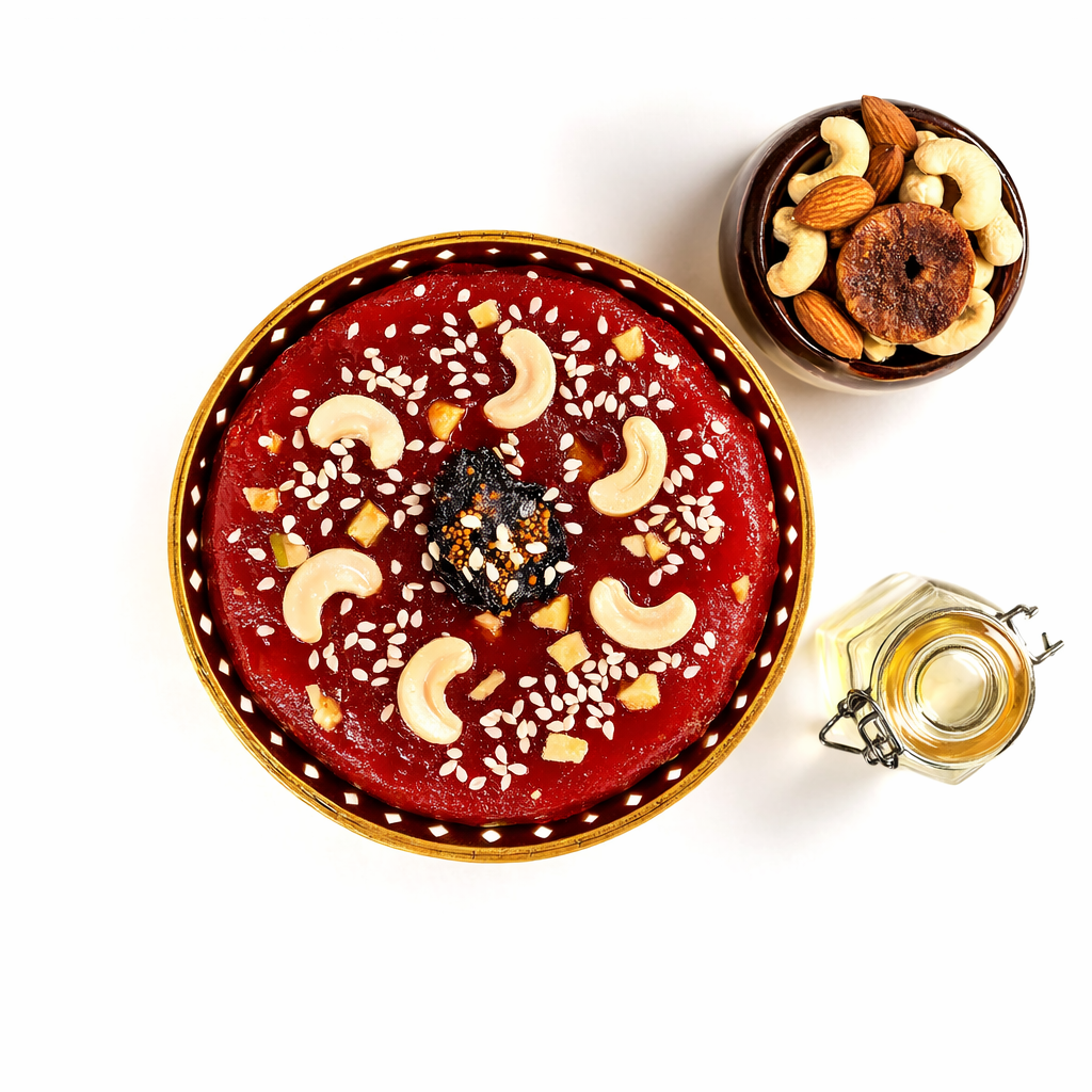 Kerala Traditional Red Halwa – 1kg | Authentic Kozhikode Style Dessert | Made with Pure Coconut Oil | Rich & Chewy South Indian Sweet